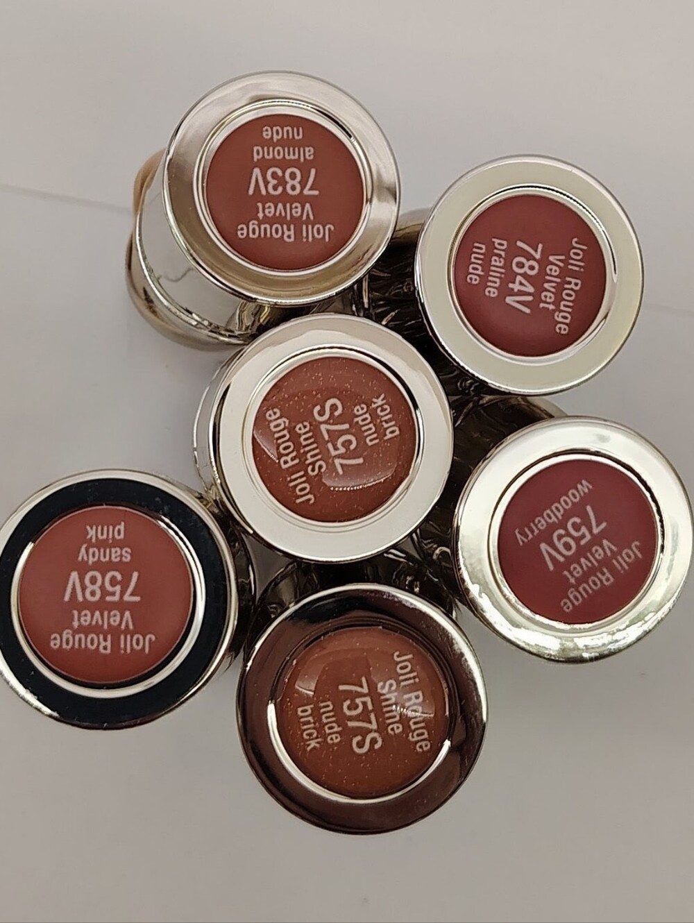Clarins Joli Rouge Velvet & Shine Lipstick Bundle - Nude, Pink & Brick Tones New